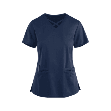 Bluzka Medyczna Ceris Z Paskami Ciemno Niebieska - widok 1