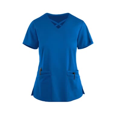 Bluzka Medyczna Ceris Z Paskami Niebieska - widok 1