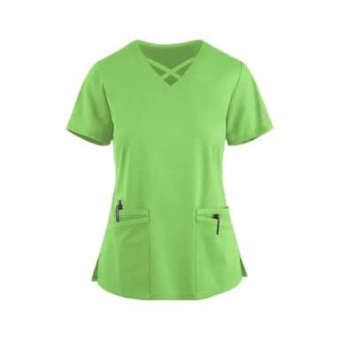 Bluzka Medyczna Ceris Z Paskami Zielona - widok 1
