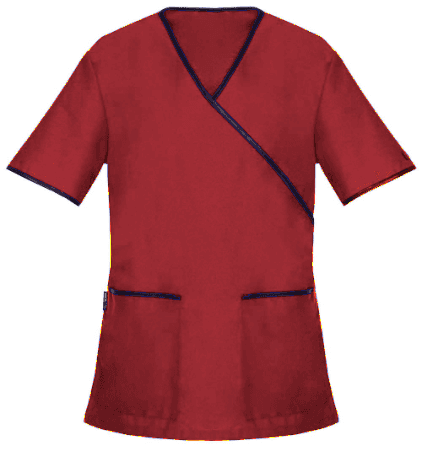 Bluza Medyczna Daria Krotki Rekaw Czerwona - widok 1