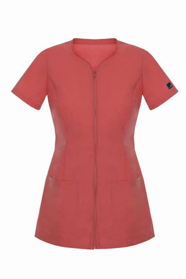 Bluza Medyczna Fins Z Zameczkiem Czerwona - widok 1