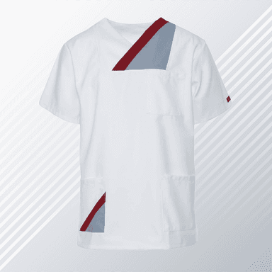 Bluza Medyczna Hanover Krotki Rekaw Biała B/S - widok 1