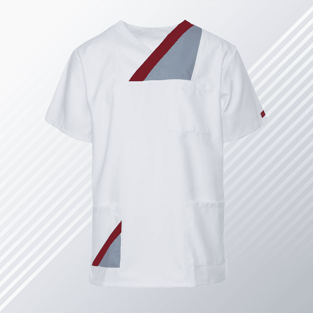 Bluza Medyczna Hanover Krotki Rekaw Biała B/S – bluzki medyczne męskie