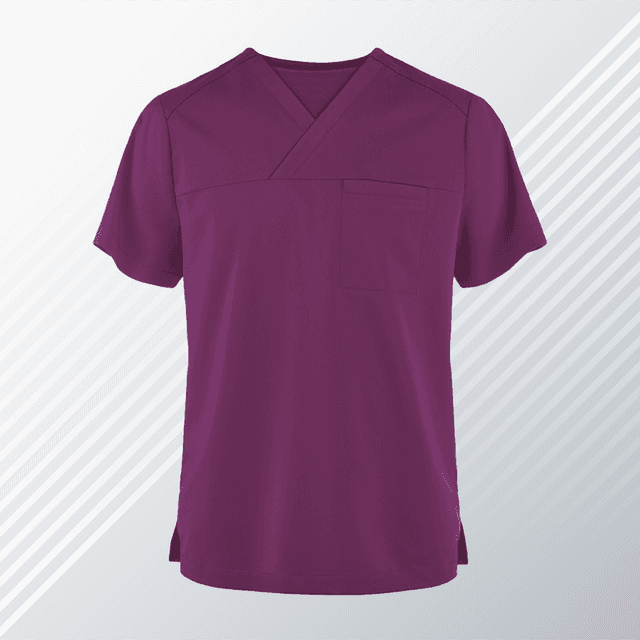 Bluzka Operacyjna MINDIN - Bordowa – bluzki medyczne męskie