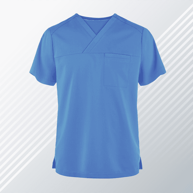 Bluzka Operacyjna MINDIN - Jasno Niebieski – bluzki medyczne męskie