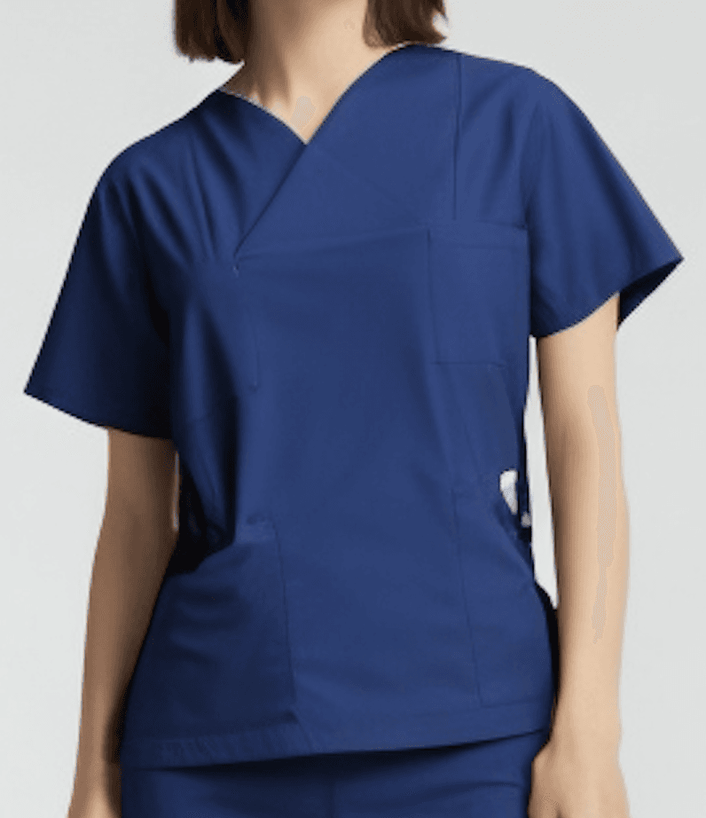 Bluzka Medyczna Unisex TEX2 - Niebieska - widok 1