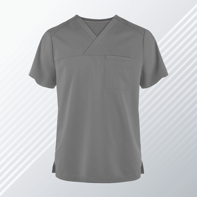 Bluzka Operacyjna MINDIN - Szara – bluzki medyczne męskie