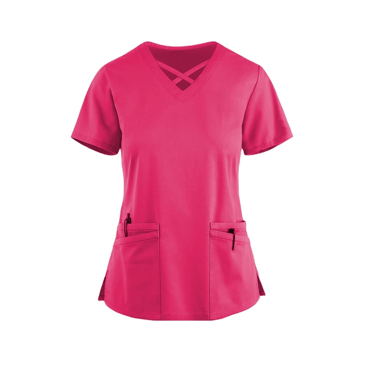 Bluzka Medyczna Ceris Z Paskami Różowy – bluzki medyczne damskie