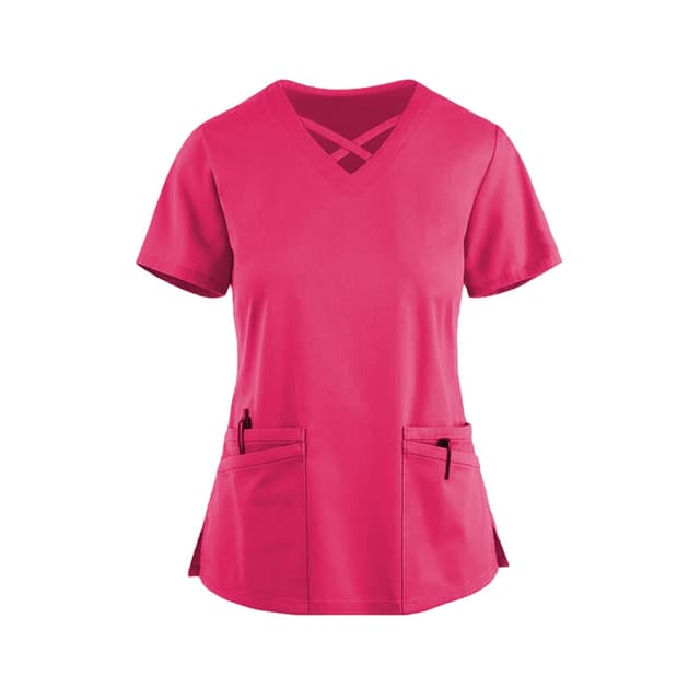 Bluzka Medyczna Ceris Z Paskami Różowy – bluzki medyczne damskie