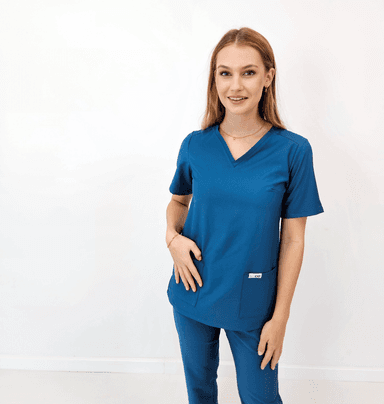 Bluzka Medyczna Scrub OCEAN BLUE - widok 1