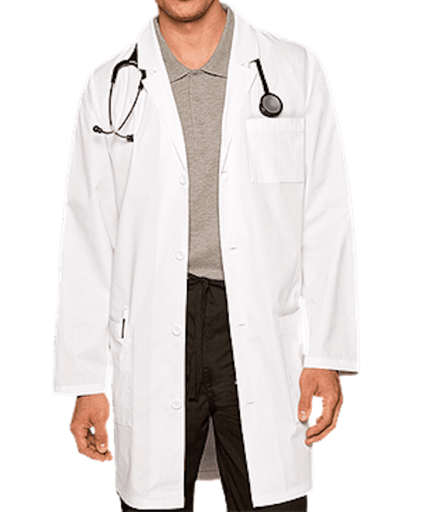 Fartuch Medyczny Męski Ders Trzy Kieszenie Bialy – fartuchy medyczne męskie