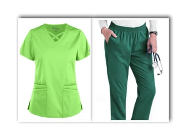 Komplet Medyczny Karry Zielony - widok 1