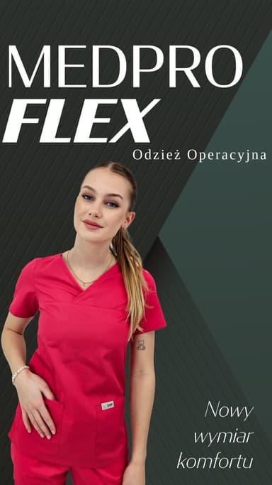 Komplet operacyjny MEDPRO FLEX Fuksja - widok 1