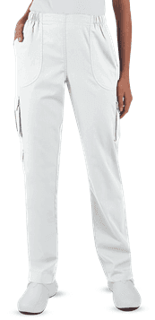 Spodnie Medyczne Nebus Cztery Kieszenie Białe - widok 1