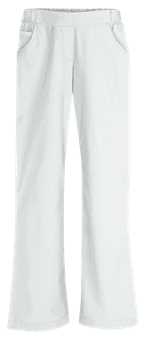 Spodnie Medyczne Pingi Dwie Kieszenie Atrapa Rozporka Białe - widok 1