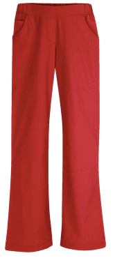 Spodnie Medyczne Pingi Dwie Kieszenie Atrapa Rozporka Czerwone - widok 1