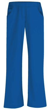 Spodnie Medyczne Pingi Dwie Kieszenie Atrapa Rozporka Niebieskie - widok 1