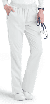 Spodnie Medyczne Waist Dwie Kieszenie Gumka Białe – spodnie medyczne męskie