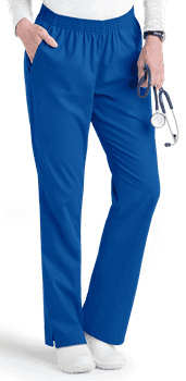 Spodnie Medyczne Waist Dwie Kieszenie Gumka Niebieskie - widok 1