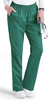 Spodnie Medyczne Waist Dwie Kieszenie Gumka Zielone - widok 1