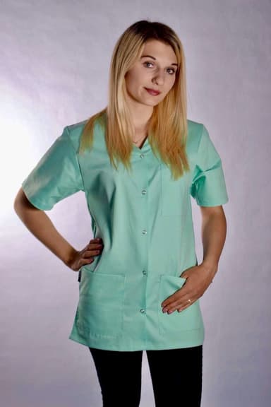 Bluza Medyczna Bianca z Napami Miętowa - widok 4