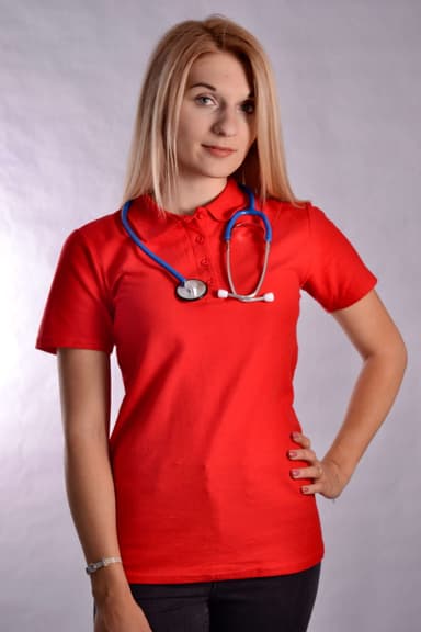 Koszulka Polo Ariana Czerwona - widok 2