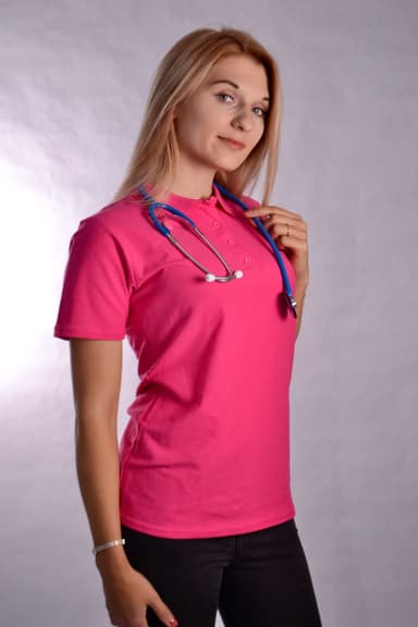 Koszulka Polo Ariana Różowa - widok 2