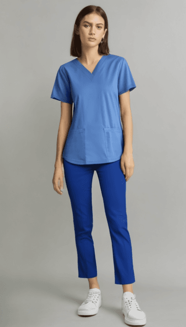 Bluzka Operacyjna MINDIN - Bayer - Jasno Niebieska - widok 2