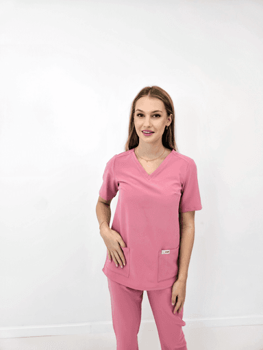 Komplet Medyczny Scrub VELVET PINK - widok 3