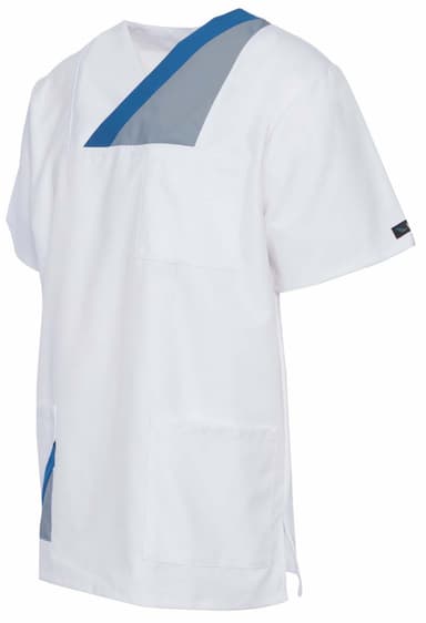 Bluza Medyczna Hani Krotki Rekaw Biała N/S - widok 2