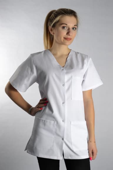 Bluza Medyczna Bianca Z Napami Biala - widok 2