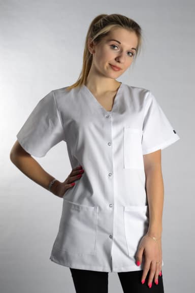 Bluza Medyczna Bianca Z Napami Biala - widok 4