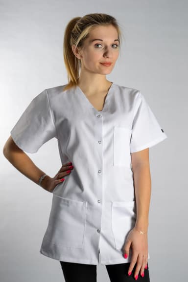 Bluza Medyczna Bianca Z Napami Biala - widok 5