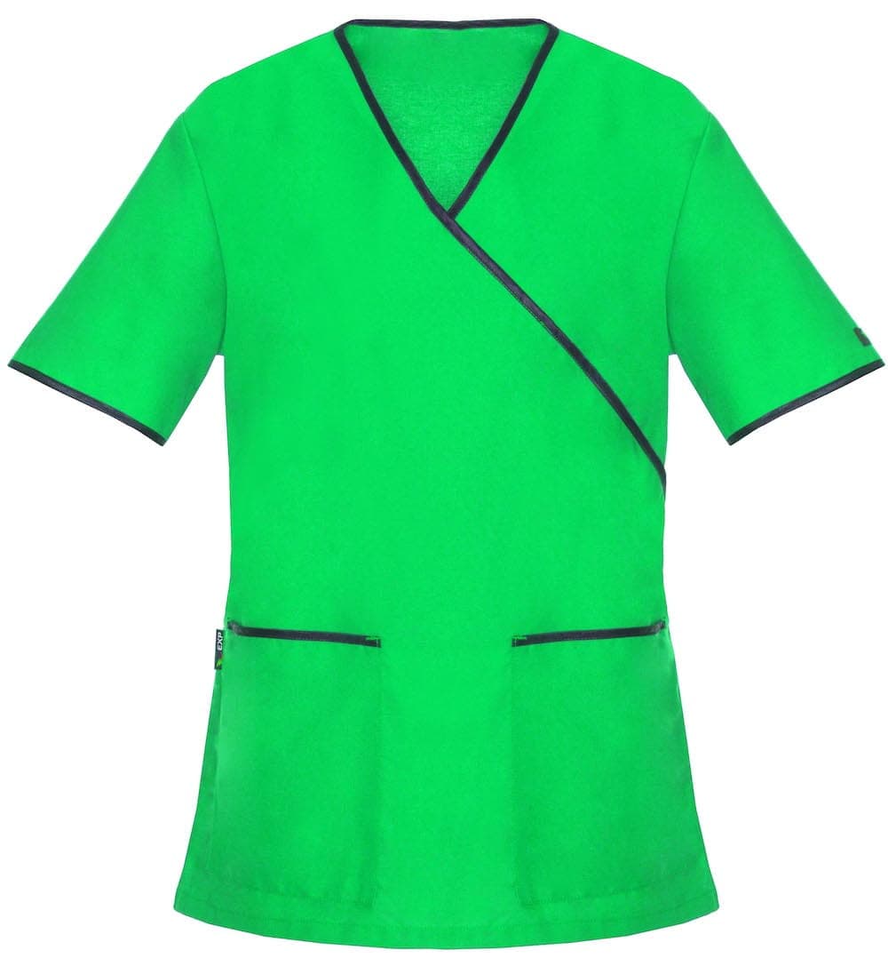 Bluza Medyczna Daria Krotki Rekaw Zielona – bluzki medyczne damskie