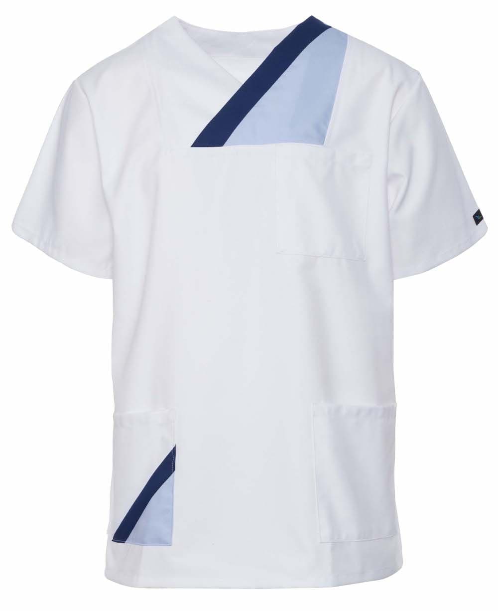 Bluza Medyczna Hani Krotki Rekaw Biała CN/N – bluzki medyczne damskie