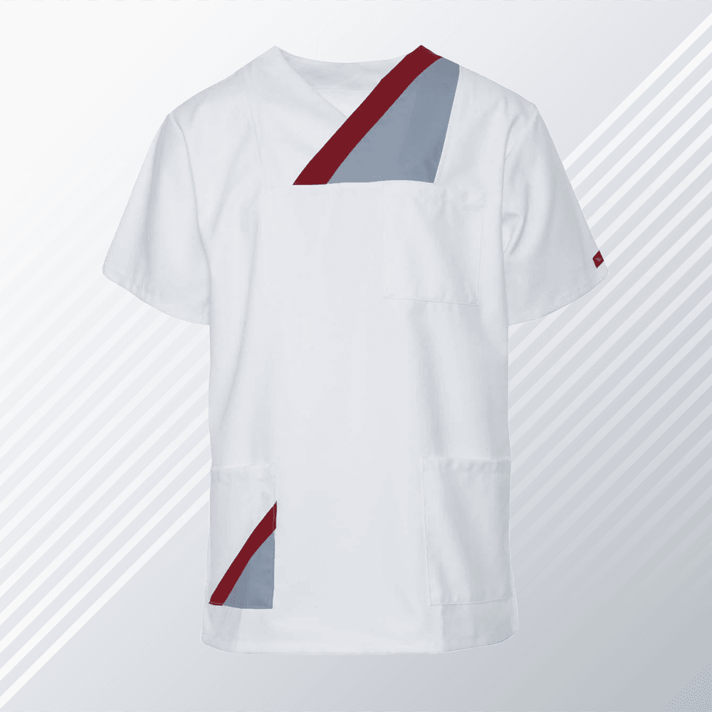 Bluza Medyczna Hanover Krotki Rekaw Biała B/S – bluzki medyczne męskie