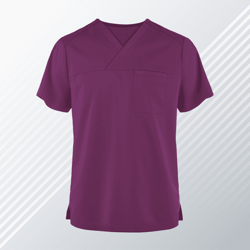 Bluzka Operacyjna MINDIN - Bordowa – bluzki medyczne męskie