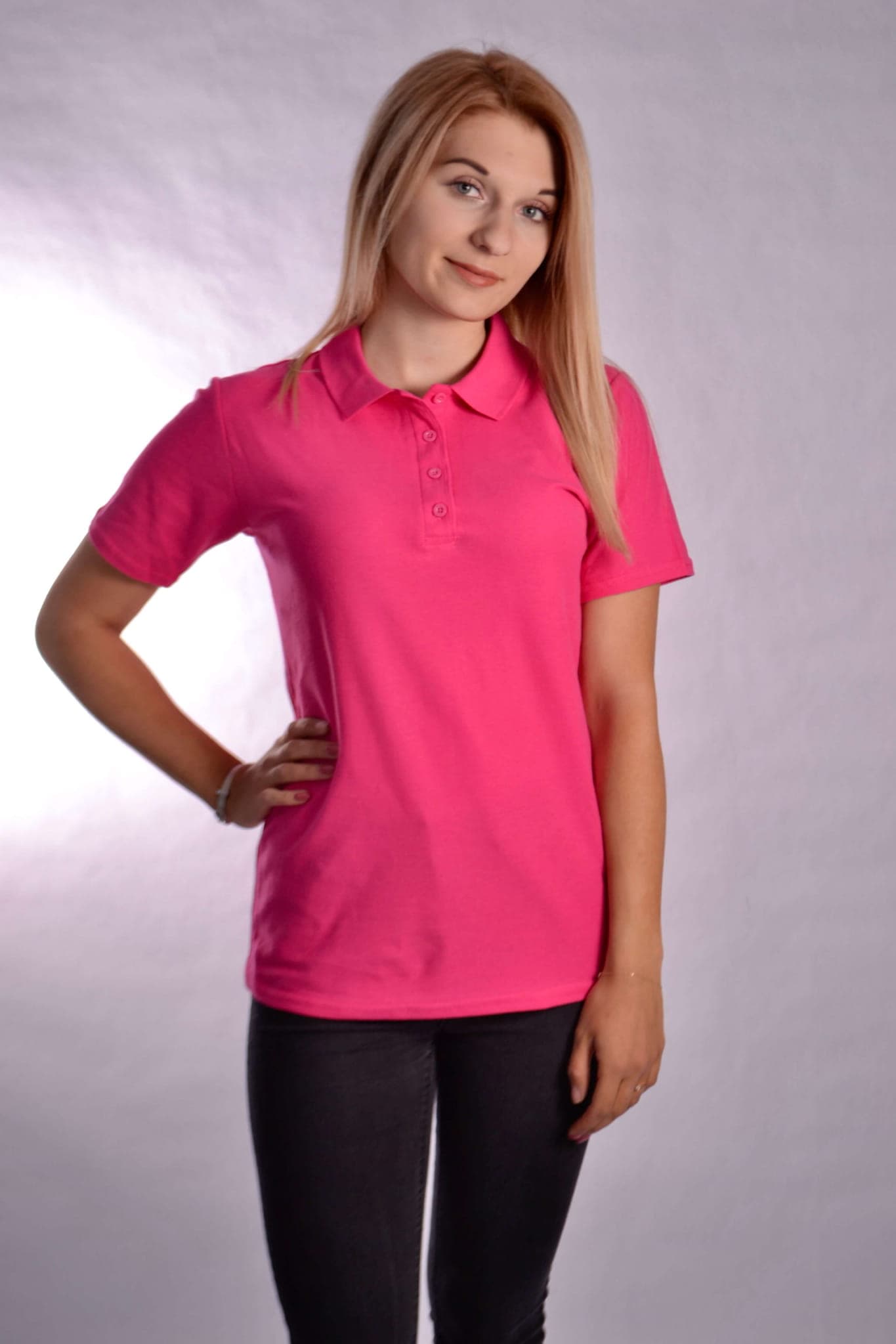 Koszulka Polo Ariana Różowa – koszulki medyczne polo