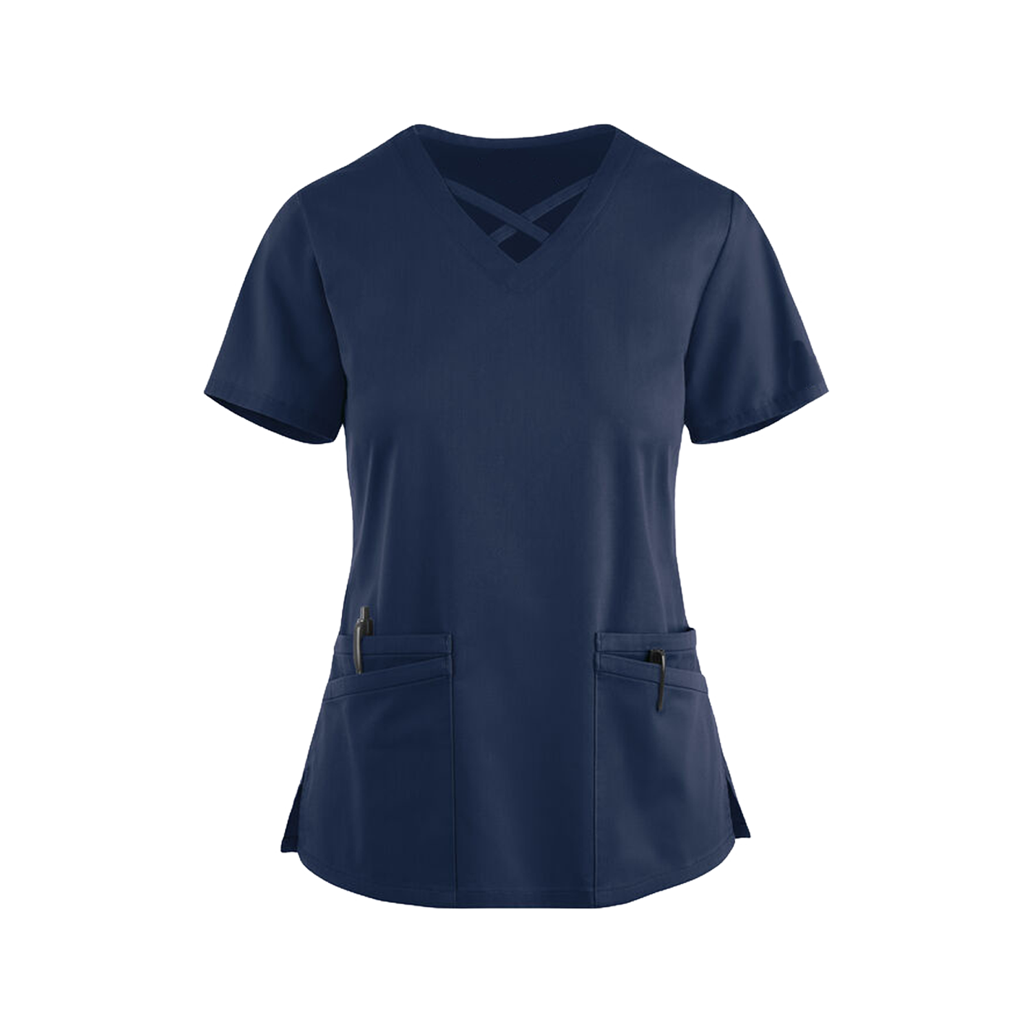 Bluzka Medyczna Ceris Z Paskami Ciemno Niebieska – bluzki medyczne damskie