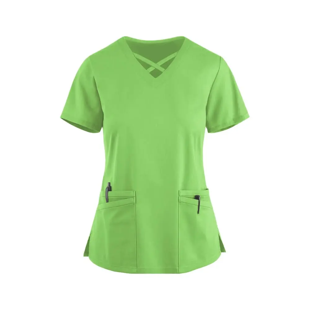 Bluzka Medyczna Ceris Z Paskami Zielona – bluzki medyczne damskie