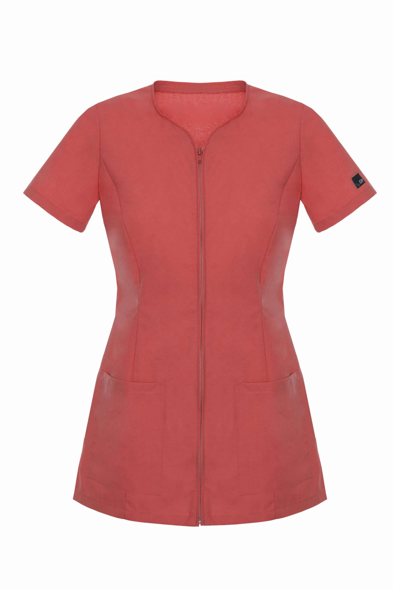 Bluza Medyczna Fins Z Zameczkiem Czerwona – bluzki medyczne damskie