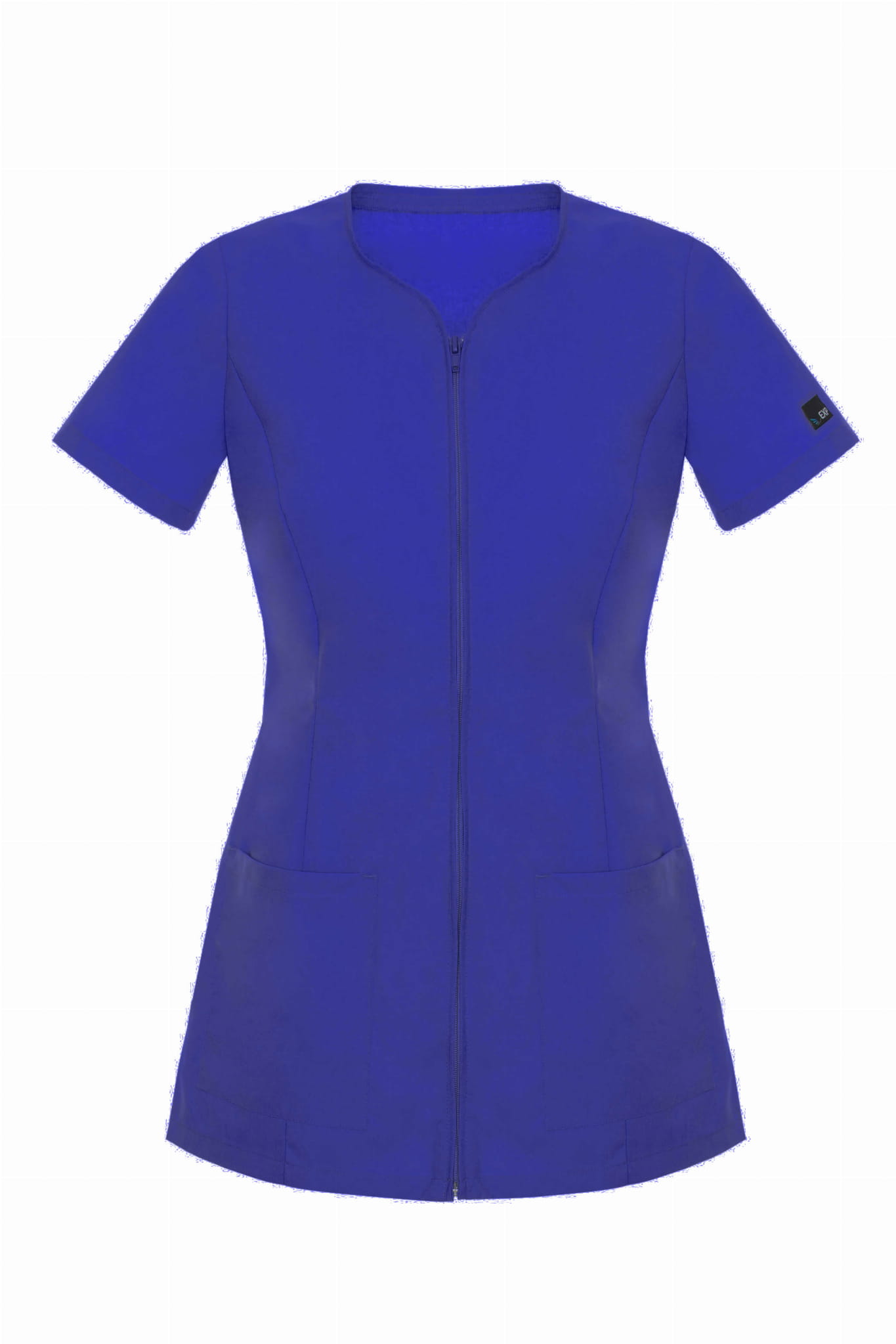 Bluza Medyczna Fins Z Zameczkiem Niebieska – bluzki medyczne damskie