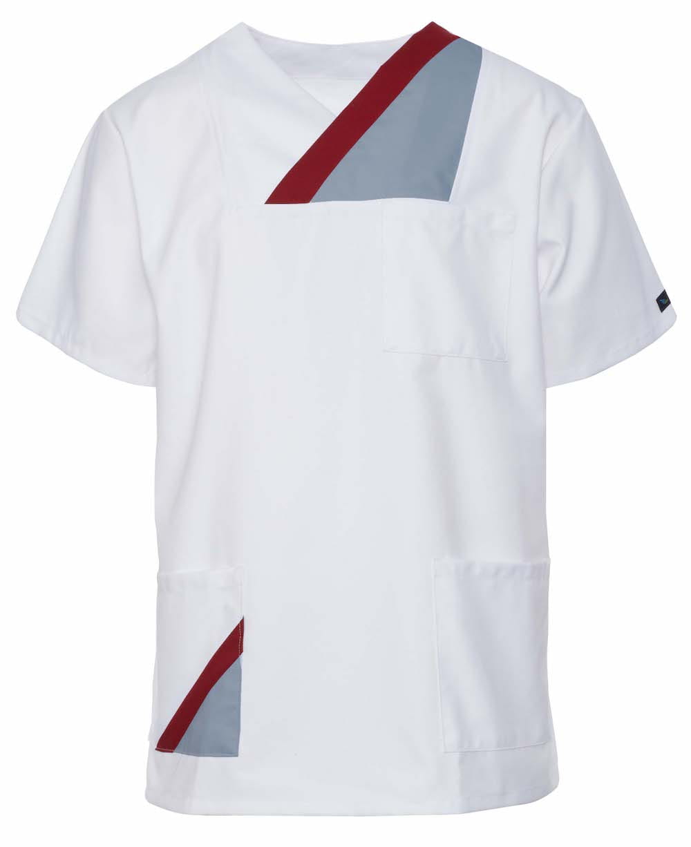 Bluza Medyczna Hani Krotki Rekaw Biała B/S – bluzki medyczne damskie