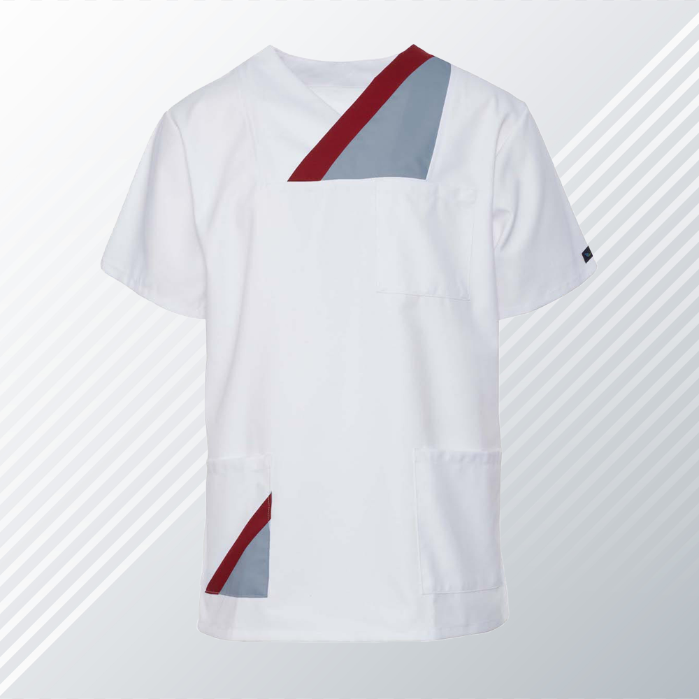 Bluza Medyczna Hanover Krotki Rekaw Biała B/S – bluzki medyczne męskie