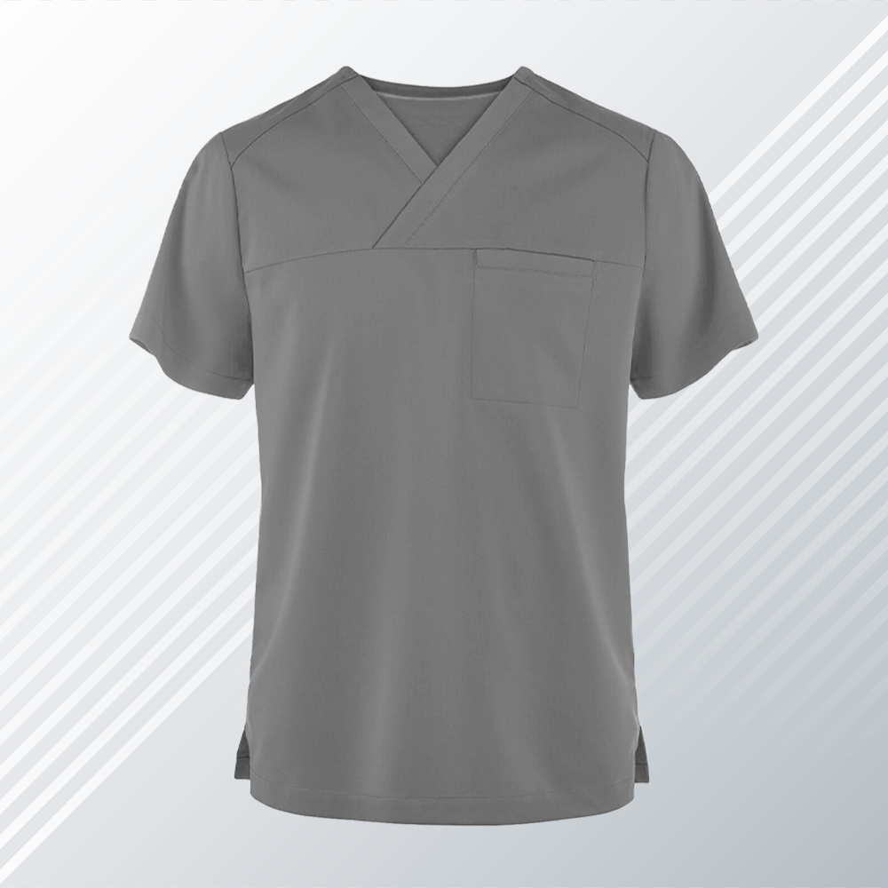 Bluzka Operacyjna MINDIN - Szara – bluzki medyczne męskie