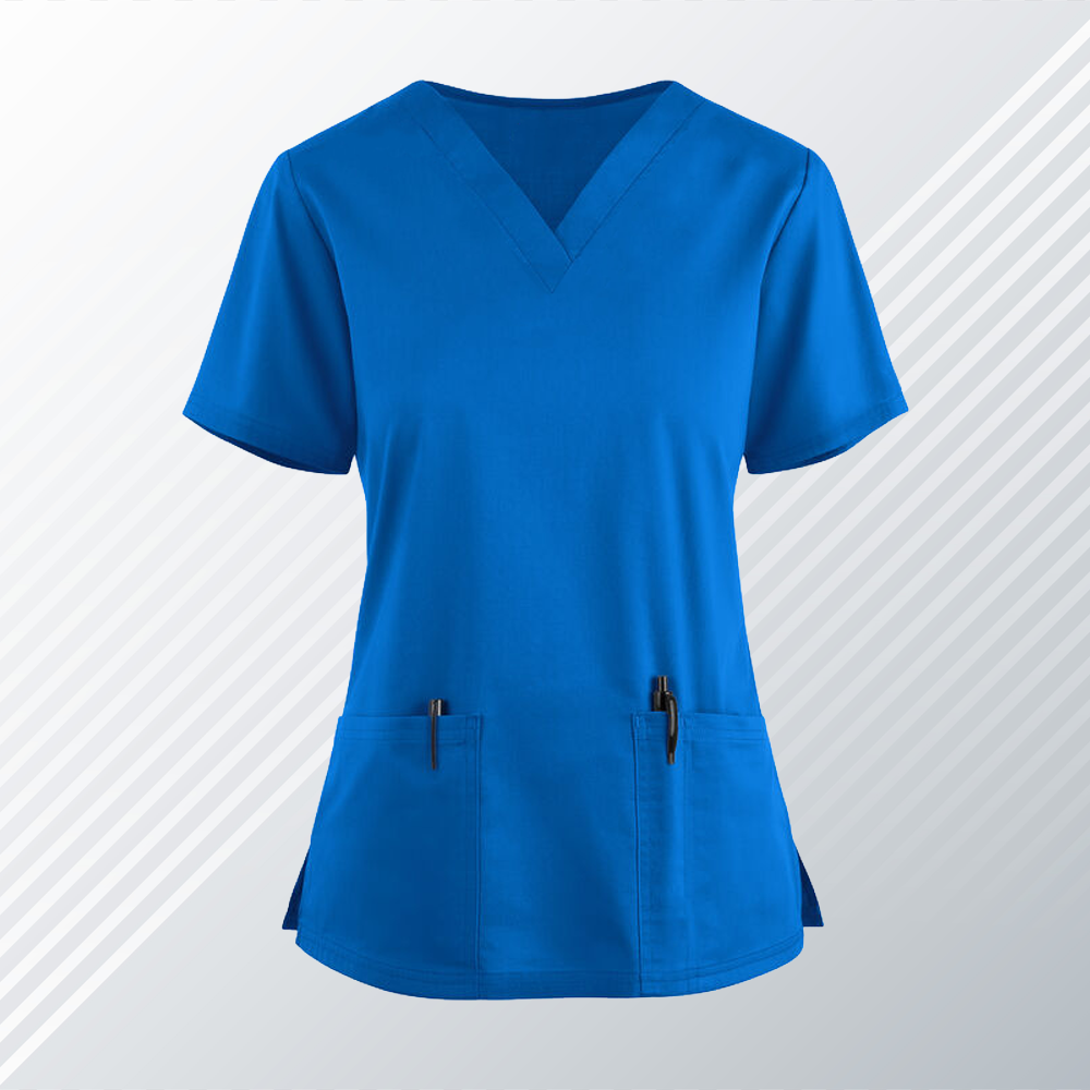 Bluzka Operacyjna MINDIN - Bayer - Niebieska – bluzki medyczne damskie