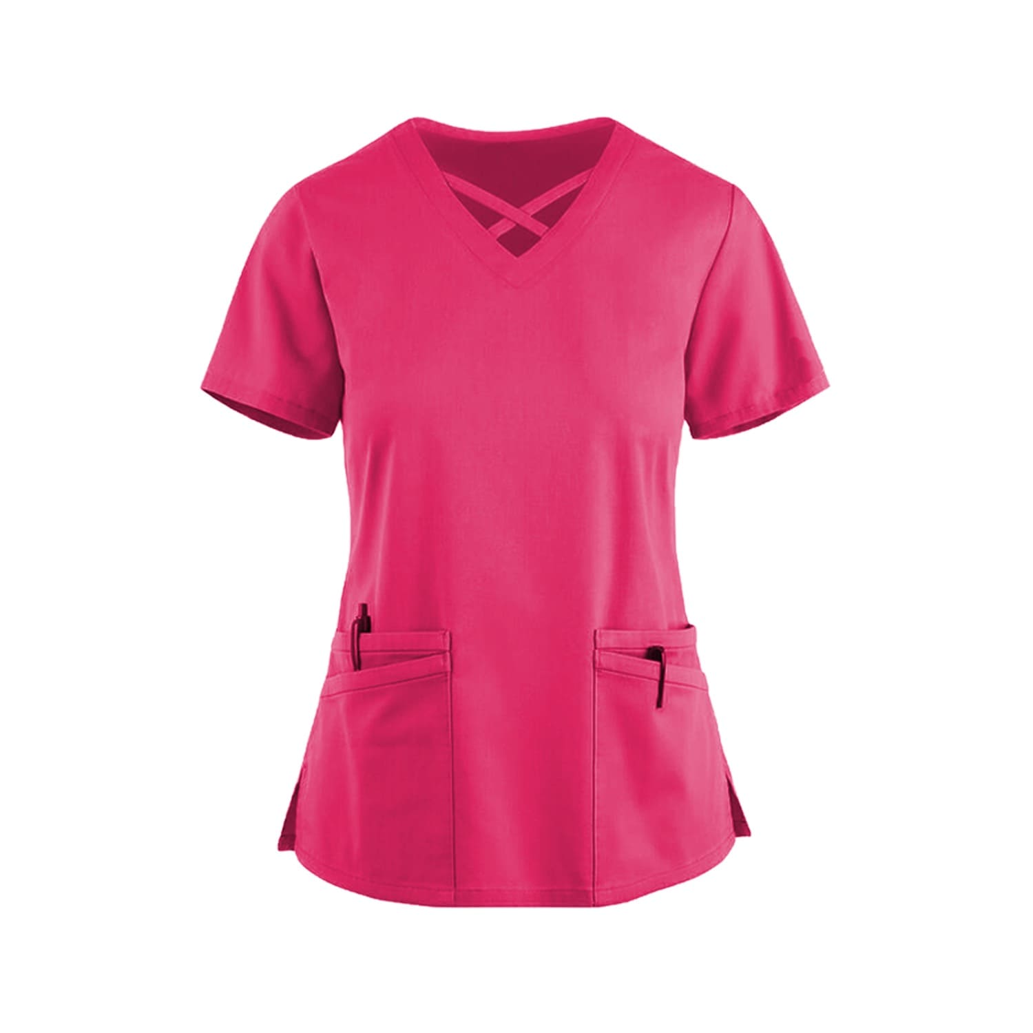 Bluzka Medyczna Ceris Z Paskami Różowy – bluzki medyczne damskie