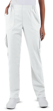 Spodnie Medyczne Nebus Cztery Kieszenie Białe – spodnie medyczne damskie