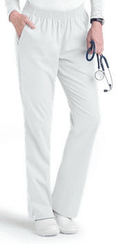 Spodnie Medyczne Waist Dwie Kieszenie Gumka Białe – spodnie medyczne męskie