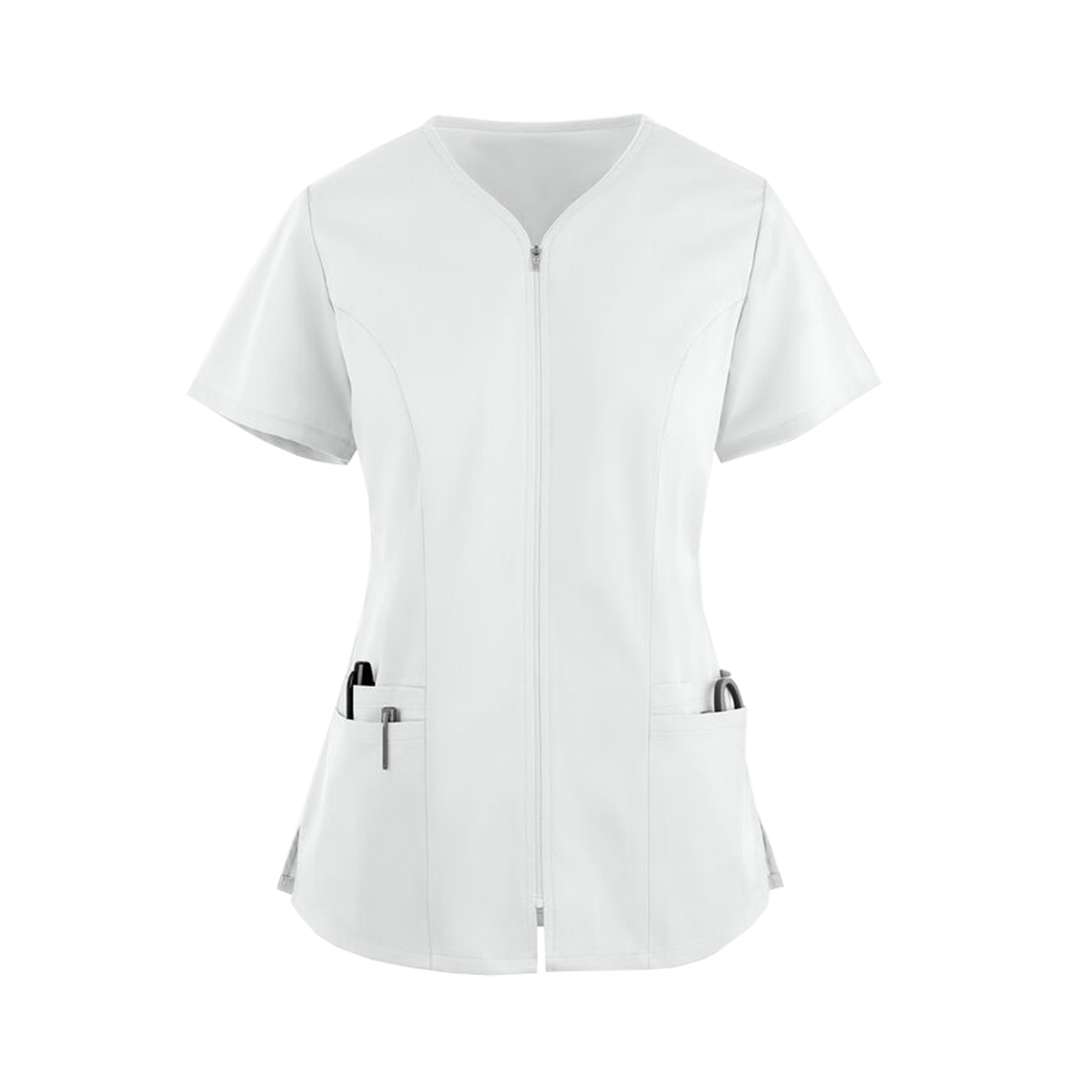 Zakiet Medyczny Biun Biały – bluzki medyczne damskie